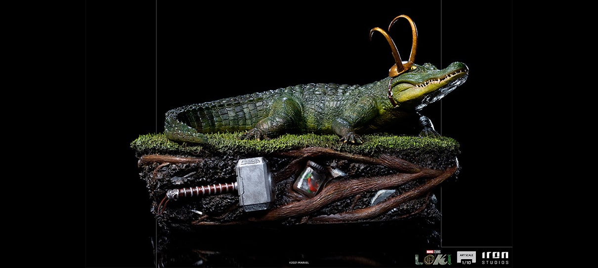 Loki jacaré ganha estátua pela Iron Studios
