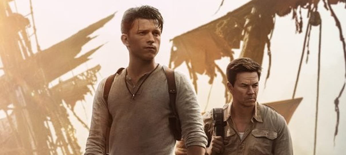 Filme de Uncharted ganha novo pôster com Tom Holland e Mark Wahlberg