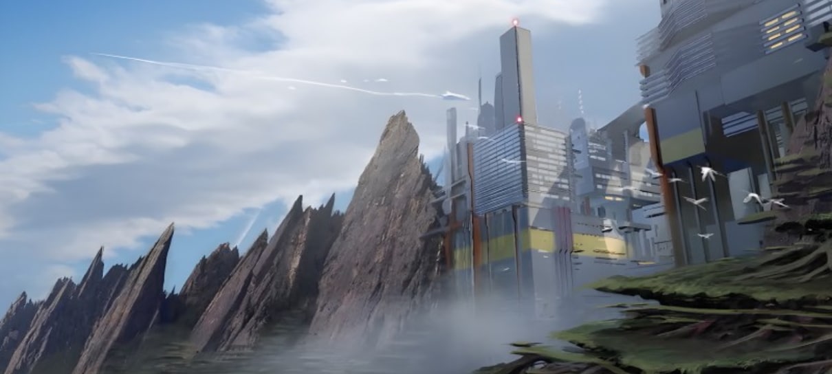 Bethesda arte conceitual da New Atlantis do RPG Starfield