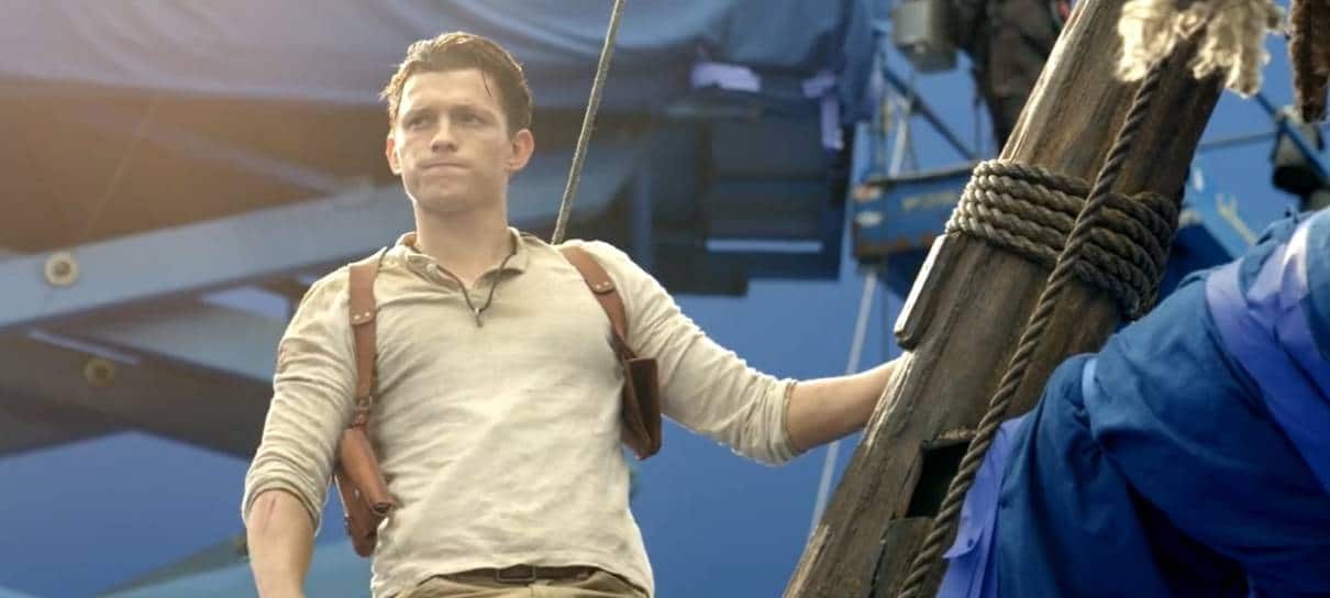 Vídeo de bastidores de Uncharted mostra Tom Holland fazendo várias cenas de ação