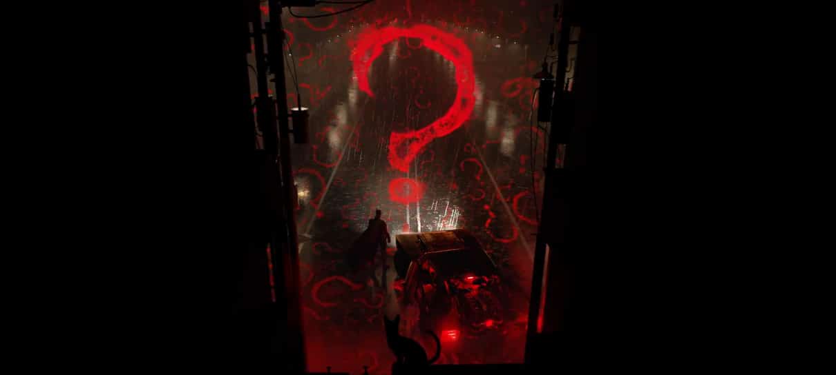 Chuvas e charadas castigam Gotham em novo pôster animado de Batman