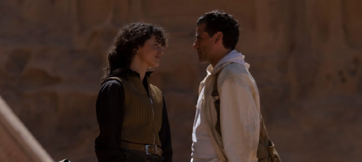 Série do Cavaleiro da Lua ganha foto inédita com Oscar Isaac e May Calamawy