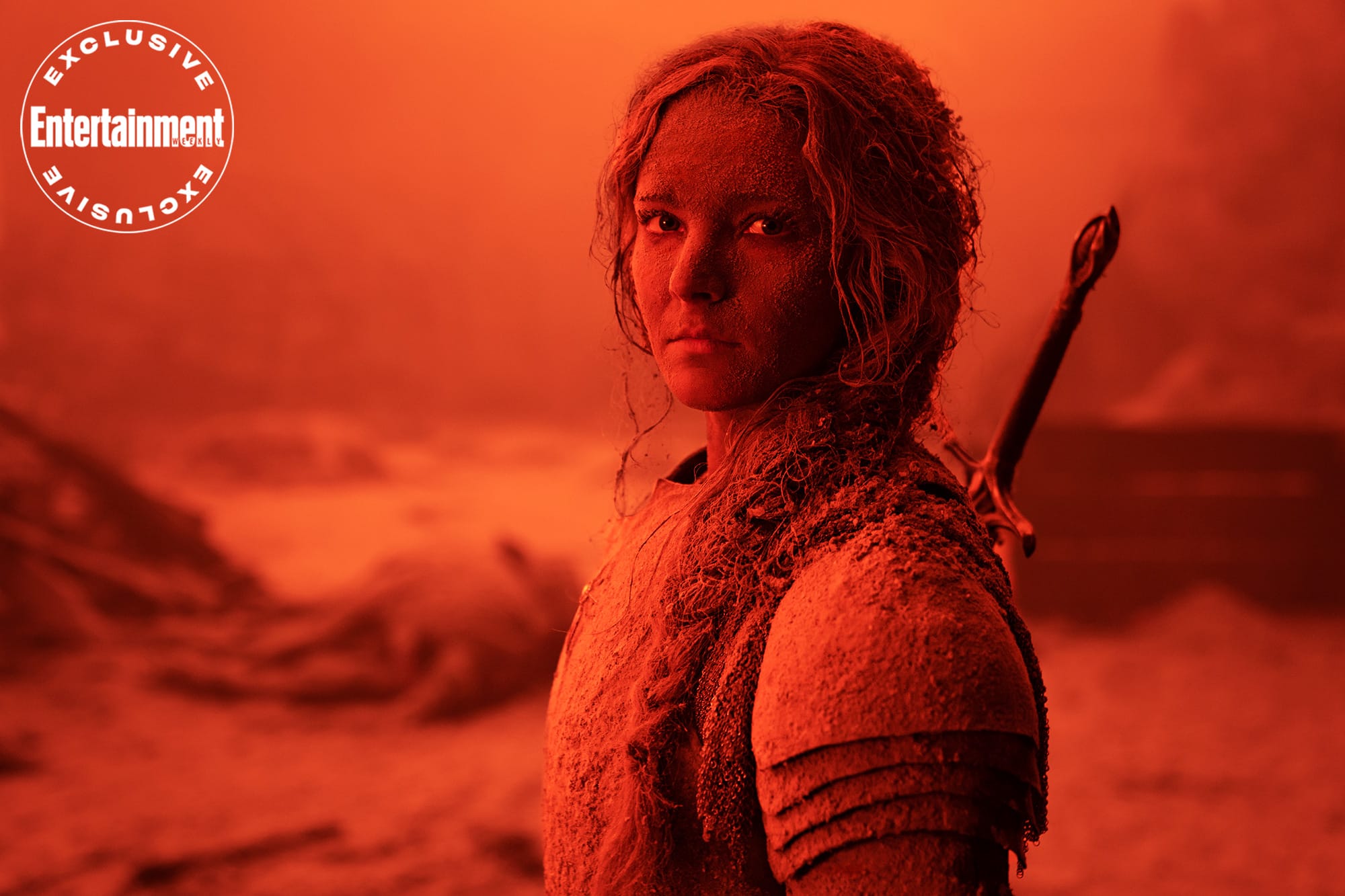 The Lord of the Rings: The Rings of Power
Galadriel (Morfydd Clark) on the battlefield.
CR: Ben Rothstein / Prime Video