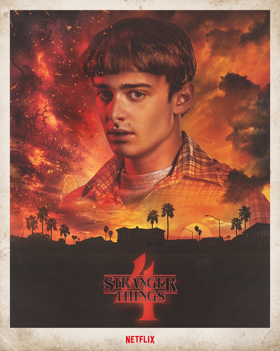 Stranger Things 4 - poster da temporada 4 - todos os atores de