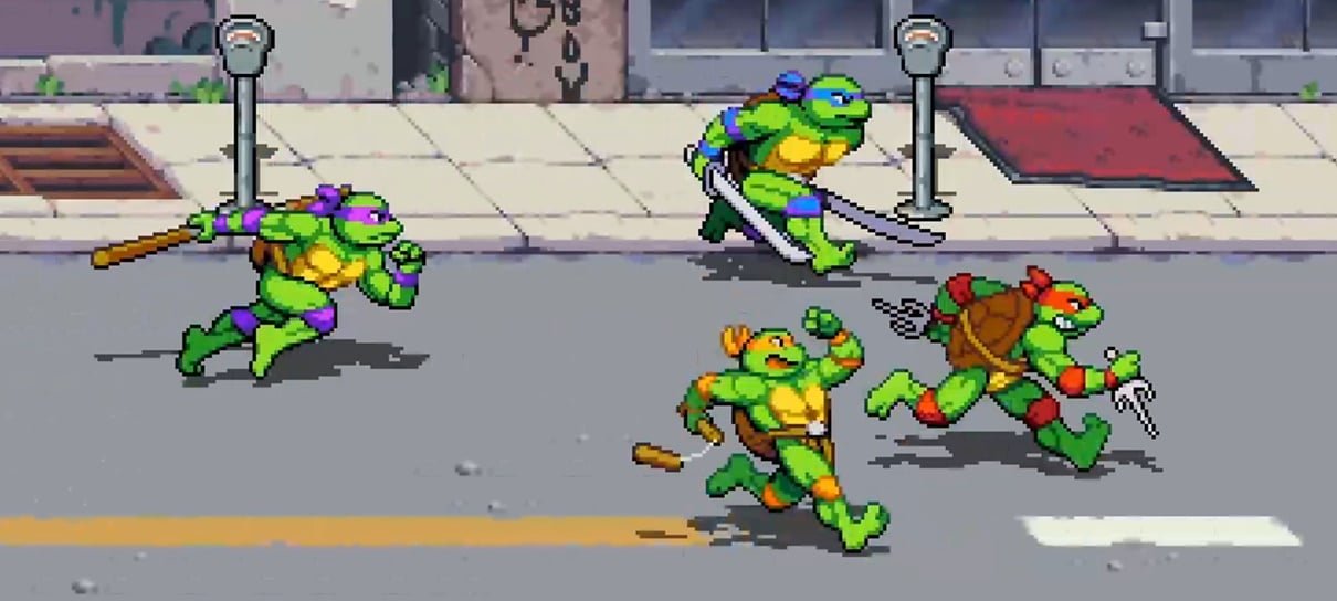 Vídeo de gameplay do jogo de As Tartarugas Ninja mostra Splinter e April em ação