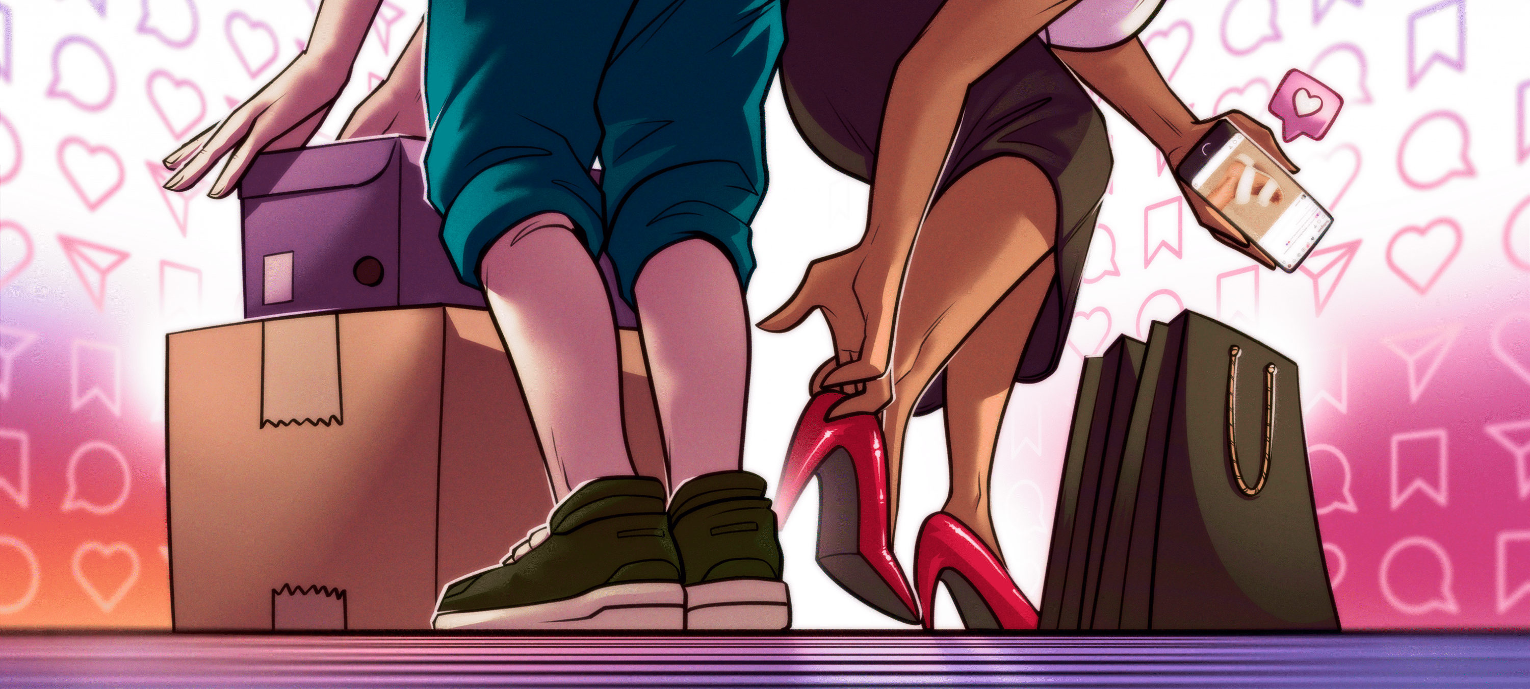 Moda do comércio aos pés