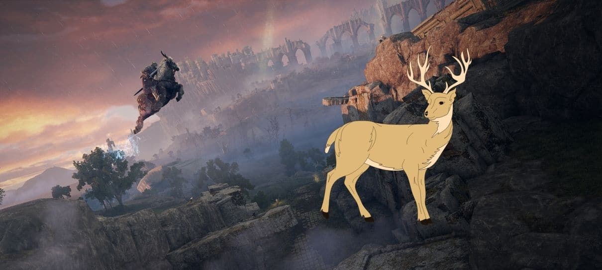 Jogador se disfarça como um cervo e engana invasores em Elden Ring
