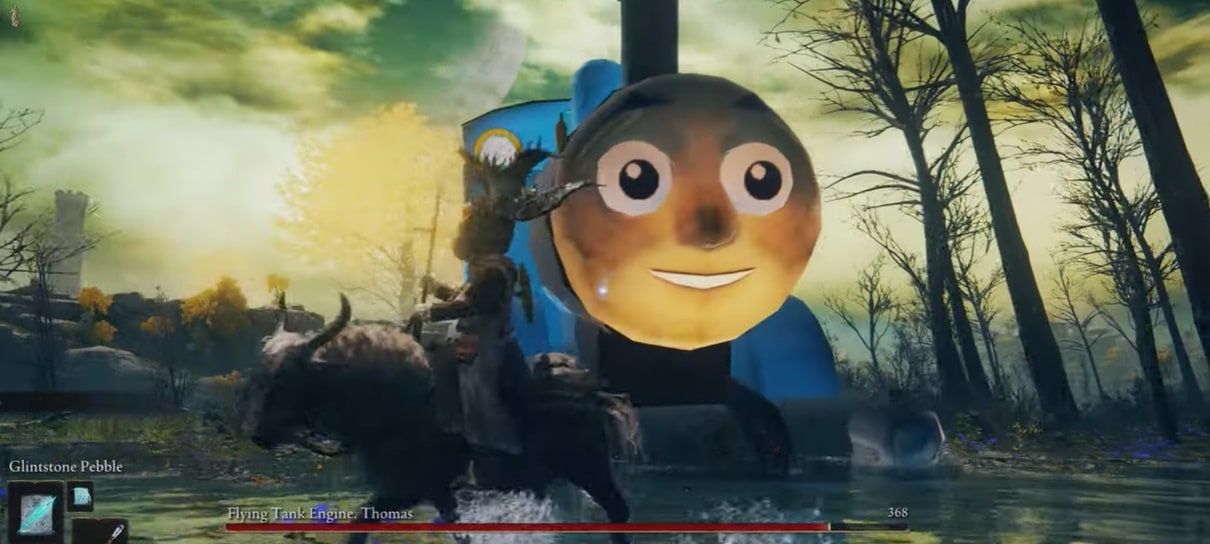 Mod zoeiro de Elden Ring substitui dragão por Thomas, o Trem