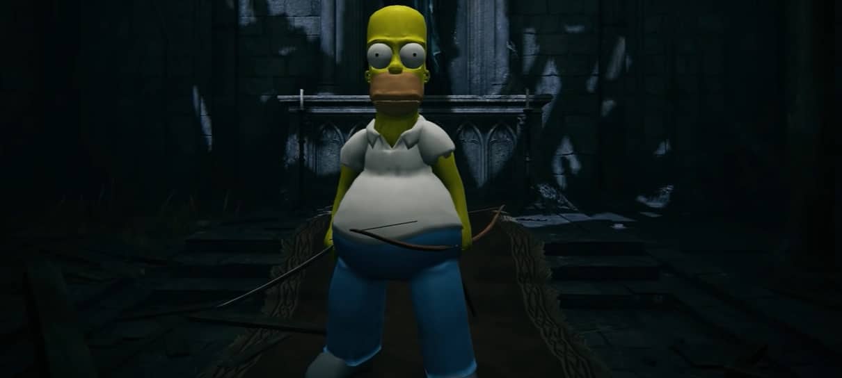Homer enfrenta Shrek, Elmo e até Rei Julien em vídeo de Elden Ring cheio de mods