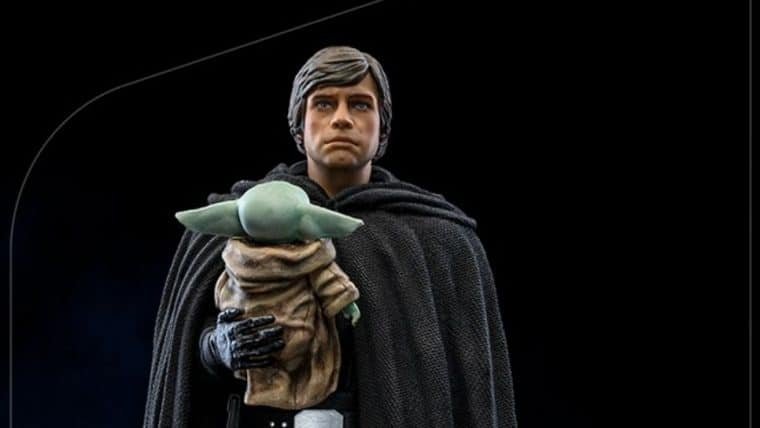 Iron Studios lança estátua de Luke Skywalker com Grogu, de The Mandalorian