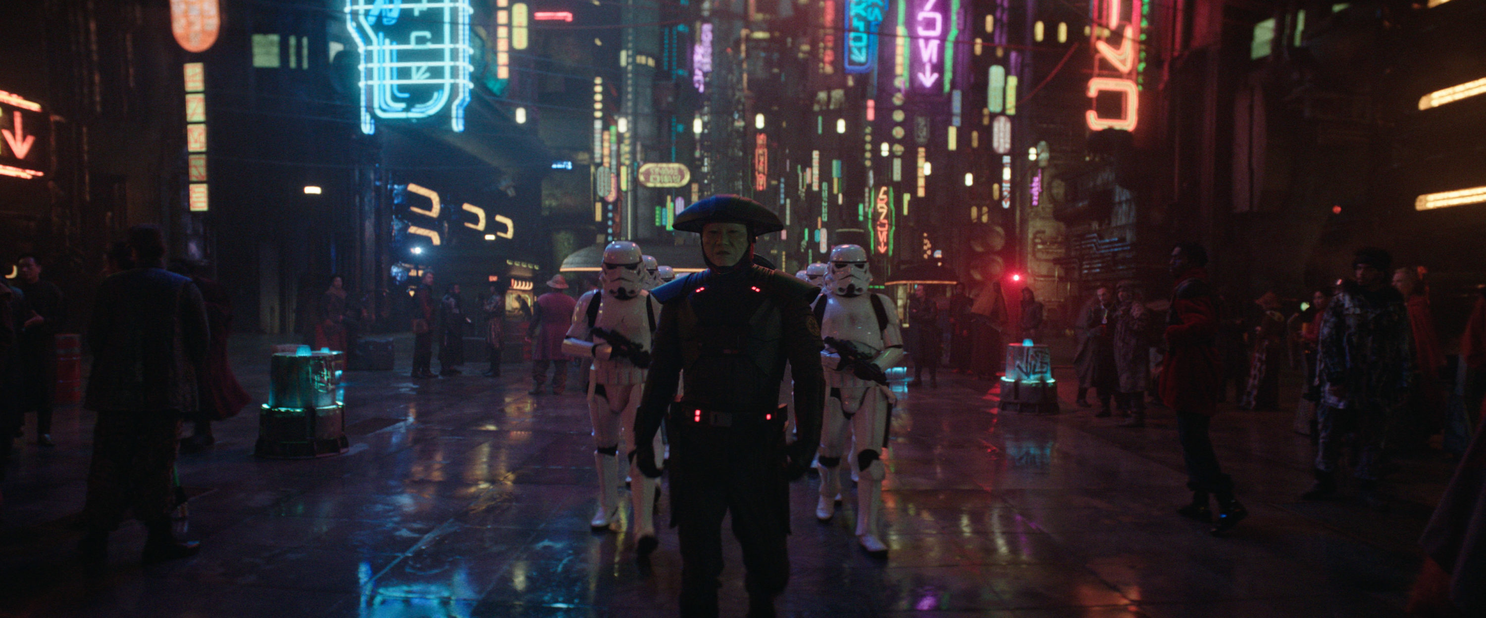 Fifth Brother (Sung Kang) and Stormtroopers in Lucasfilm's OBI-WAN KENOBI, exclusively on Disney+. © 2022 Lucasfilm Ltd. &amp; ™. All Rights Reserved.