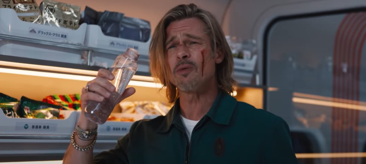 Brad Pitt é surrado e esfaqueado no frenético trailer de Trem-Bala; veja