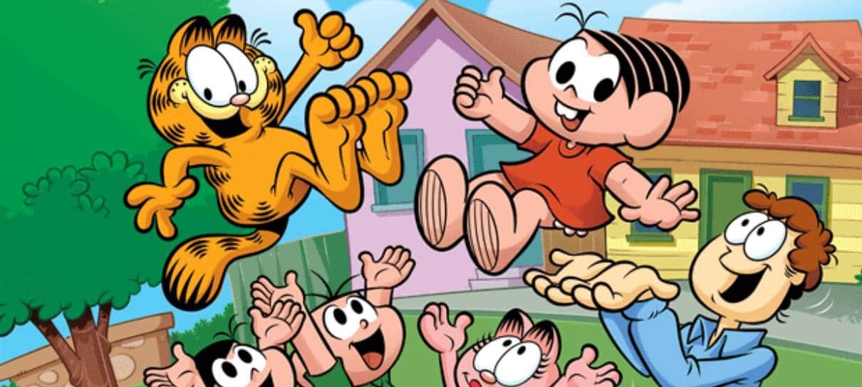 Crossover entre Turma da Mônica e Garfield nas HQs ganha primeiras imagens
