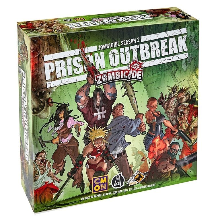 Zombicide Prison Outbreak é um dos jogos de cartas e tabuleiro com desconto do NerdBunker