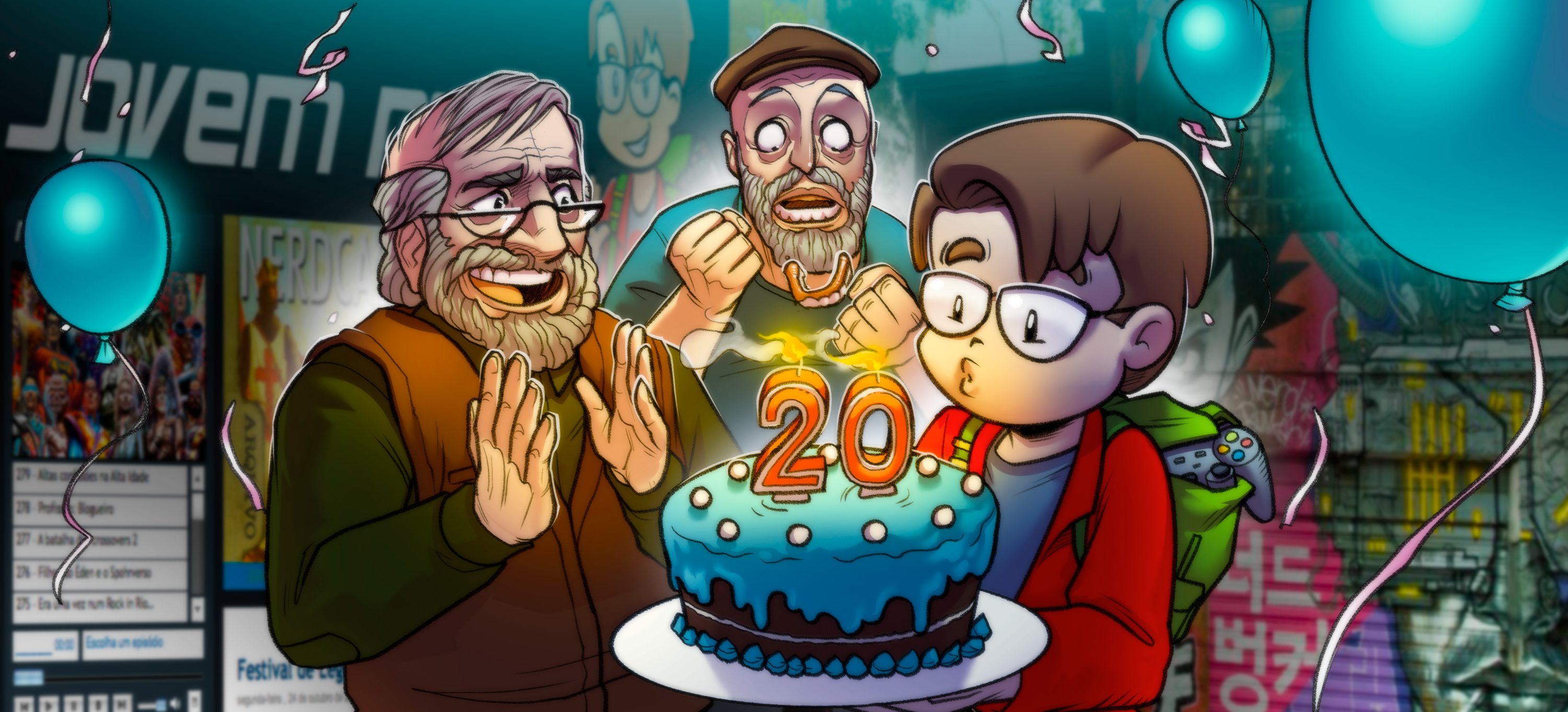 Capa do episódio 20 anos de Jovem Nerd