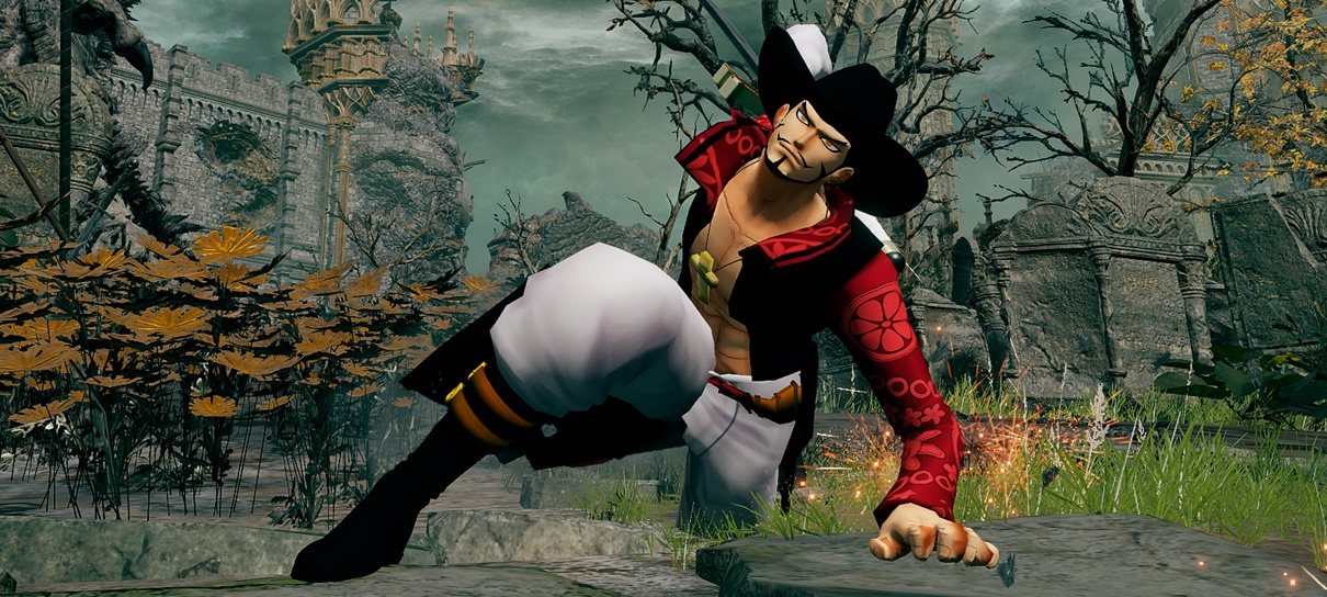 Mod de Elden Ring coloca Mihawk, de One Piece, como personagem jogável