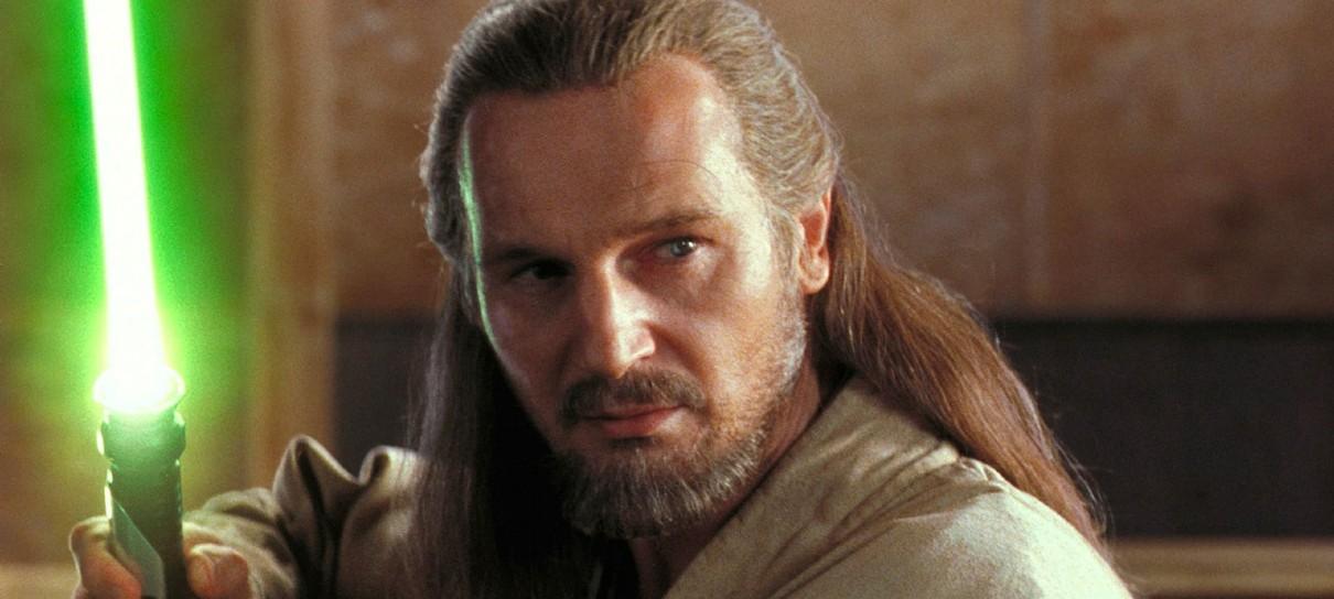 Liam Neeson relembra momento fofinho com o filho no set de Star Wars