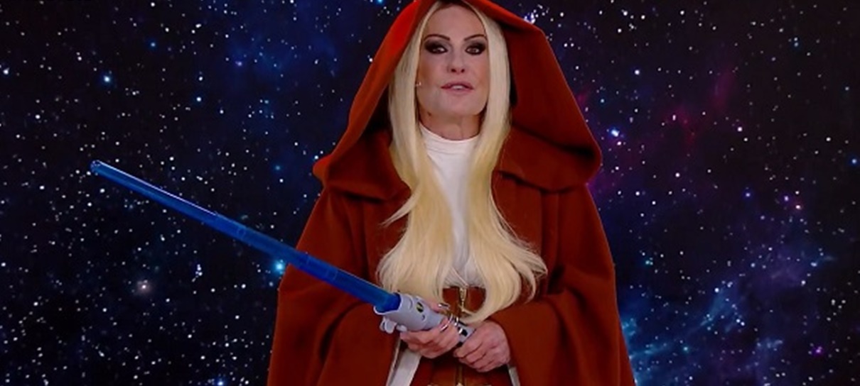 Ana Maria Braga e Louro Mané se vestem de Obi-Wan e Darth Vader no Mais Você