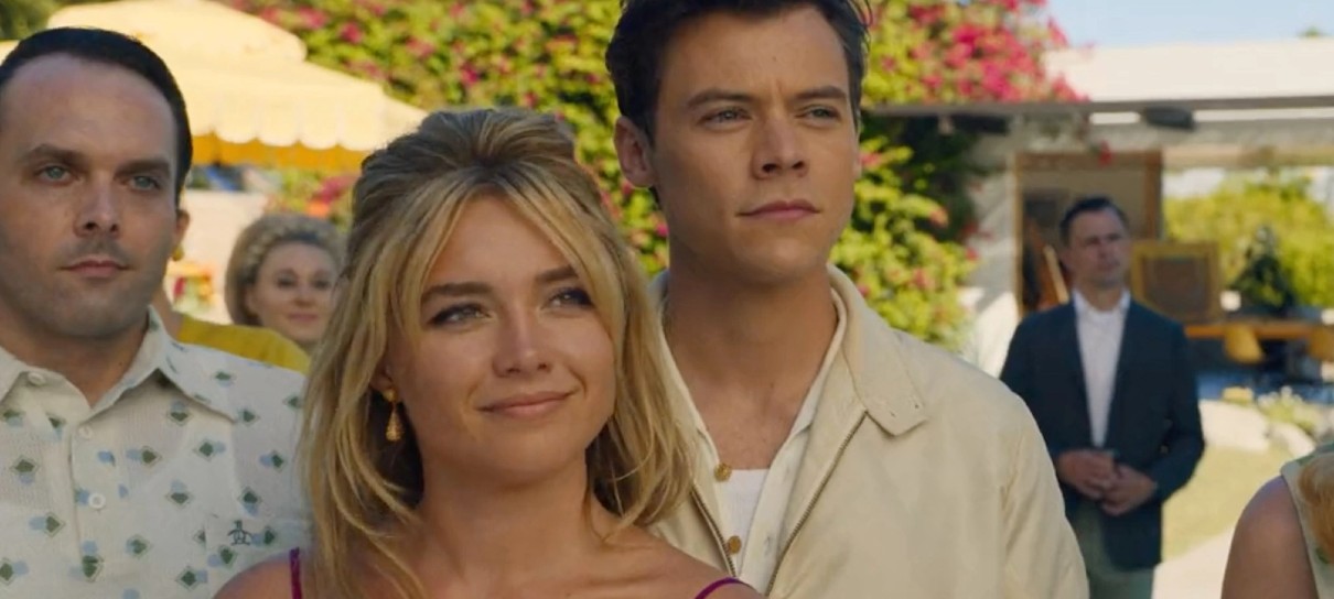 Harry Styles e Florence Pugh vivem casal em trailer sinistro de Não Se Preocupe, Querida