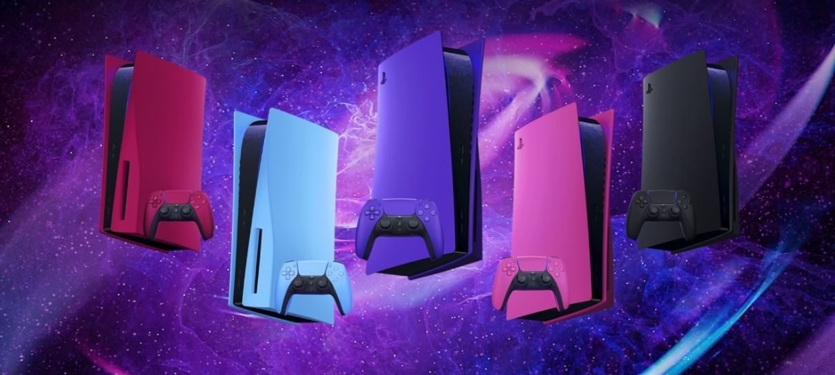 Tampas coloridas para PS5 chegam em breve ao Brasil, confirma Sony