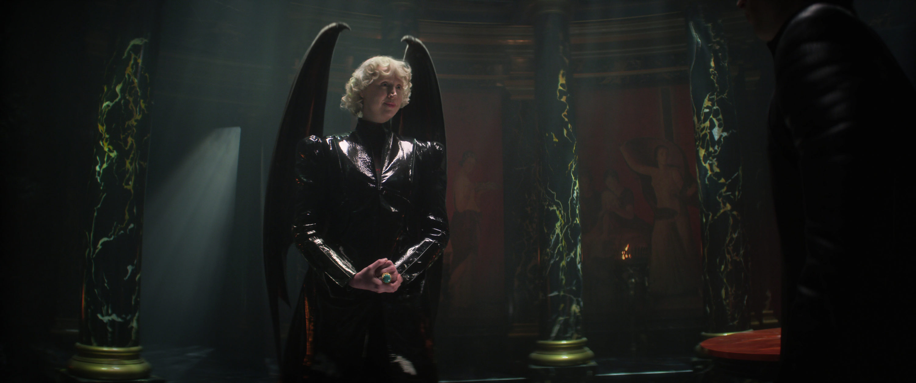 The Sandman. Gwendoline Christie as Lucifer Morningstar in episode 104 of The Sandman. Cr. Courtesy Of Netflix © 2022