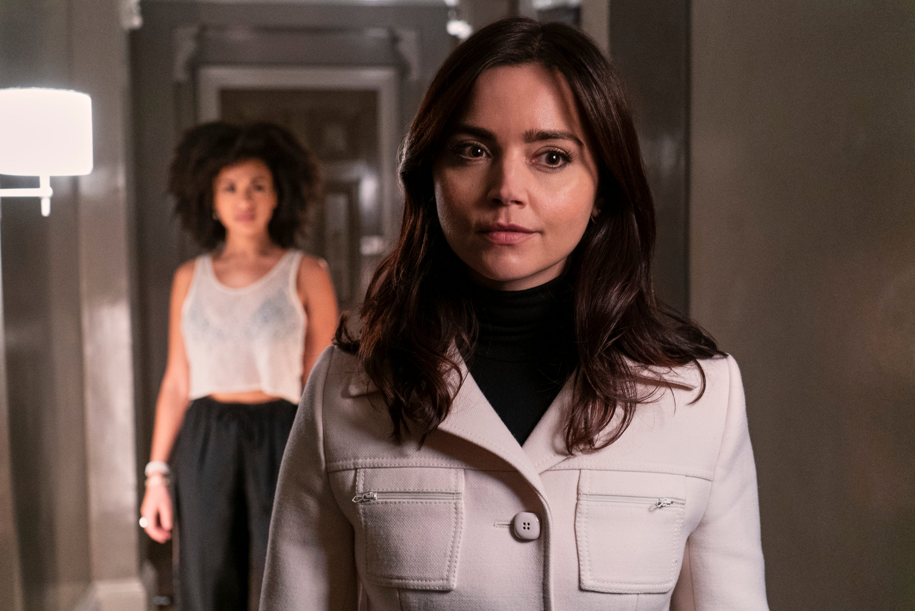 The Sandman. (L to R) Eleanor Fanyinka as Rachel, Jenna Coleman as Johanna Constantine in episode 103 of The Sandman. Cr. Liam Daniel/Netflix © 2022