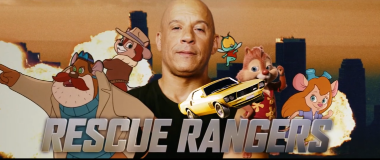 Vin Diesel de Velozes e Furiosos em Tico e Teco Defensores da Lei