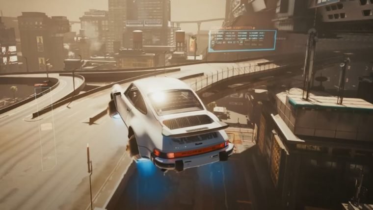 Cyberpunk 2077 ganha mod que adiciona carros voadores controláveis