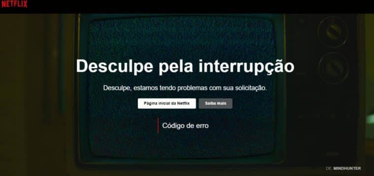 Erro da Netflix