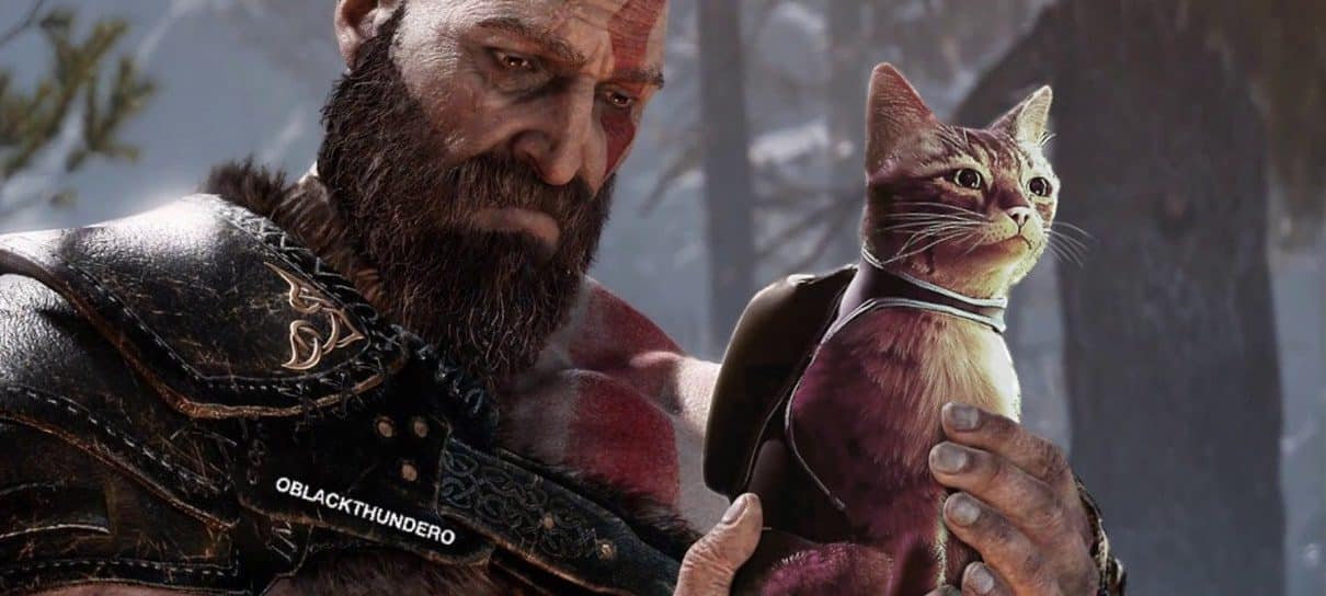 Gatinho de Stray invade God of War e outros jogos em memes hilários