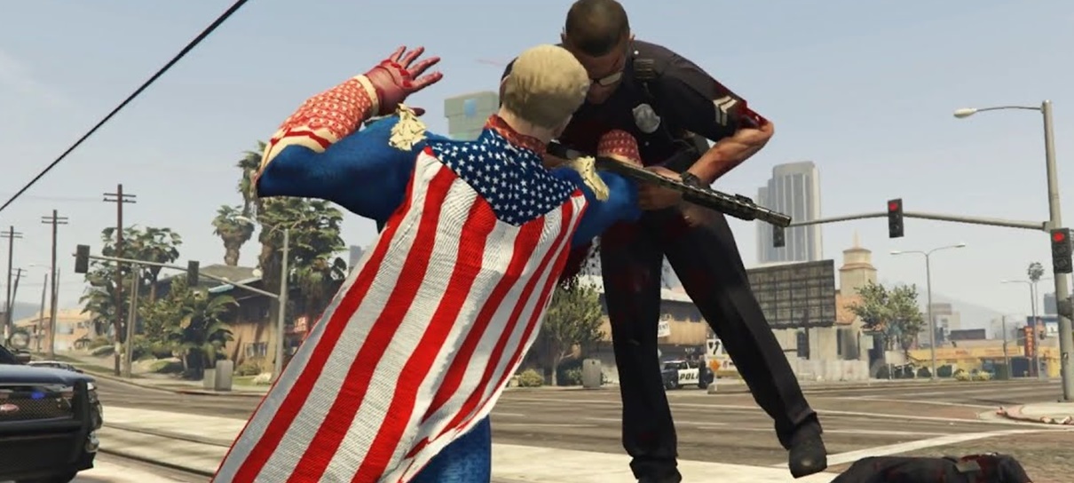 Capitão Pátria, de The Boys, toca o terror no GTA V em mod