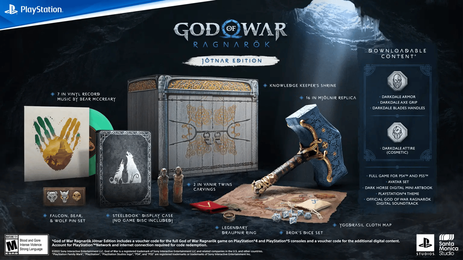 God of War Ragnarok edição de colecionador terá réplica do Mjolnir