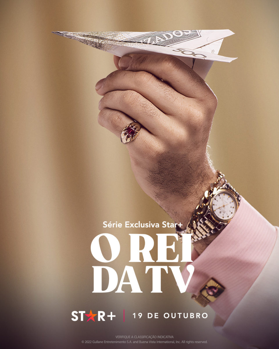 Cartaz de O Rei da TV, série sobre Silvio Santos