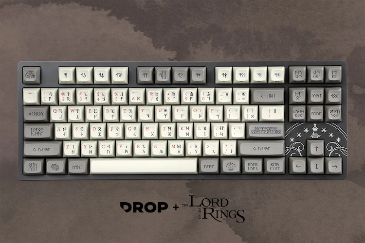Teclado khuzdul da Drops inspirado em O Senhor dos Anéis