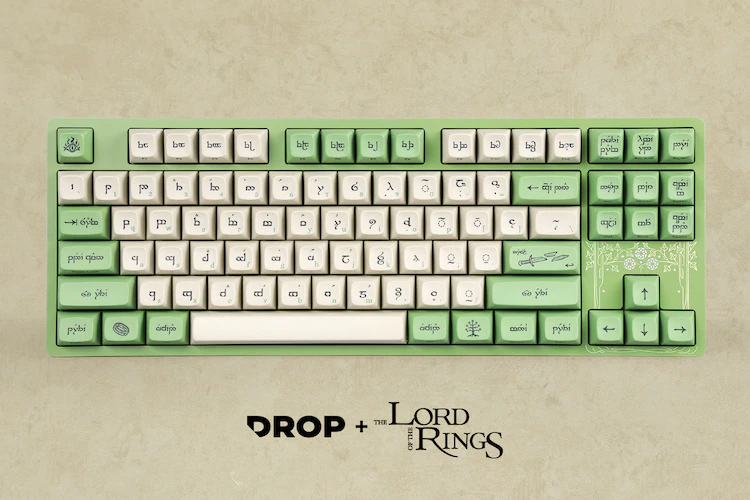 Teclado élfico da Drops inspirado em O Senhor dos Anéis