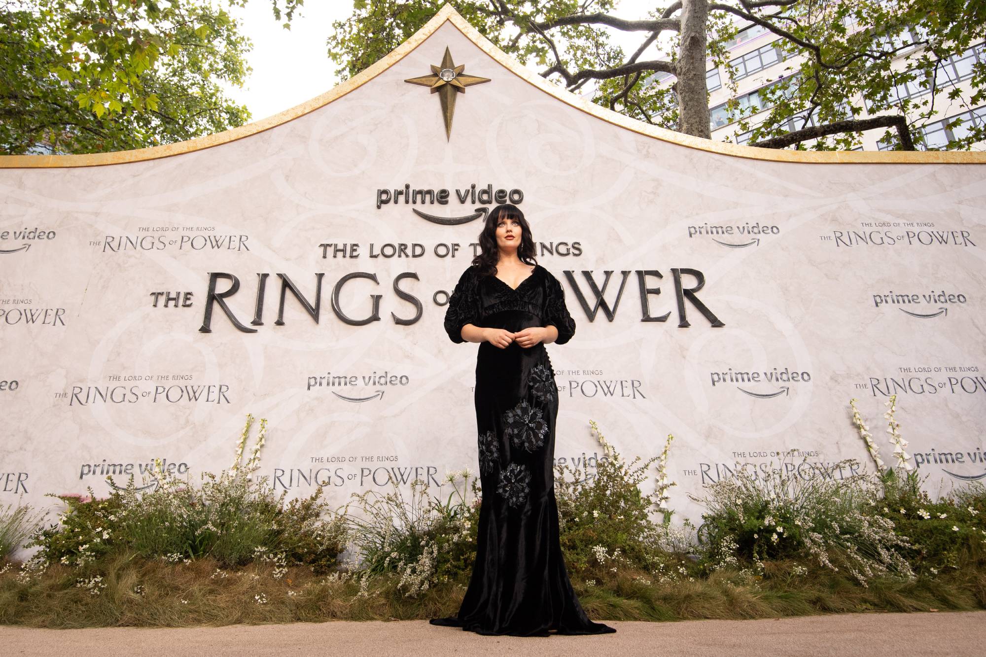 LONDON, ENGLAND - AUGUST 30: Markella Kavenagh attends "The Lord of the Rings: The Rings of Power" World Premiere at Odeon Luxe Leicester Square on August 30, 2022 in London, England. (Photo by Jeff Spicer/Jeff Spicer/Getty Images for Prime Video )