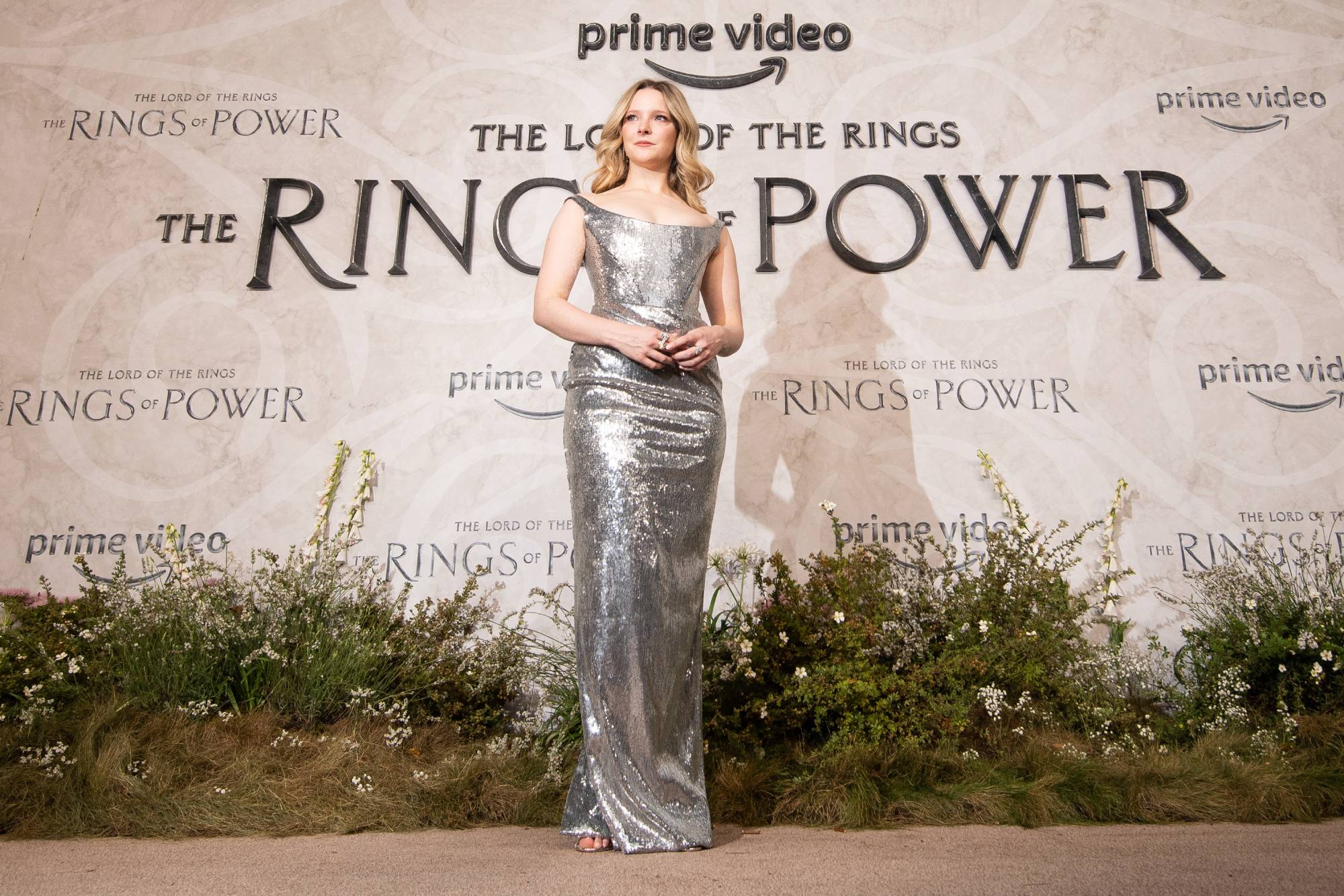 LONDON, ENGLAND - AUGUST 30: Morfydd Clark attends "The Lord of the Rings: The Rings of Power" World Premiere at Odeon Luxe Leicester Square on August 30, 2022 in London, England. (Photo by Jeff Spicer/Jeff Spicer/Getty Images for Prime Video )