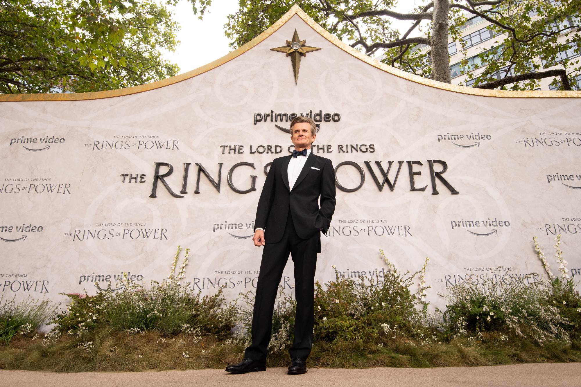 LONDON, ENGLAND - AUGUST 30:  Charles Edwards attends "The Lord of the Rings: The Rings of Power" World Premiere at Odeon Luxe Leicester Square on August 30, 2022 in London, England. (Photo by Jeff Spicer/Jeff Spicer/Getty Images for Prime Video )