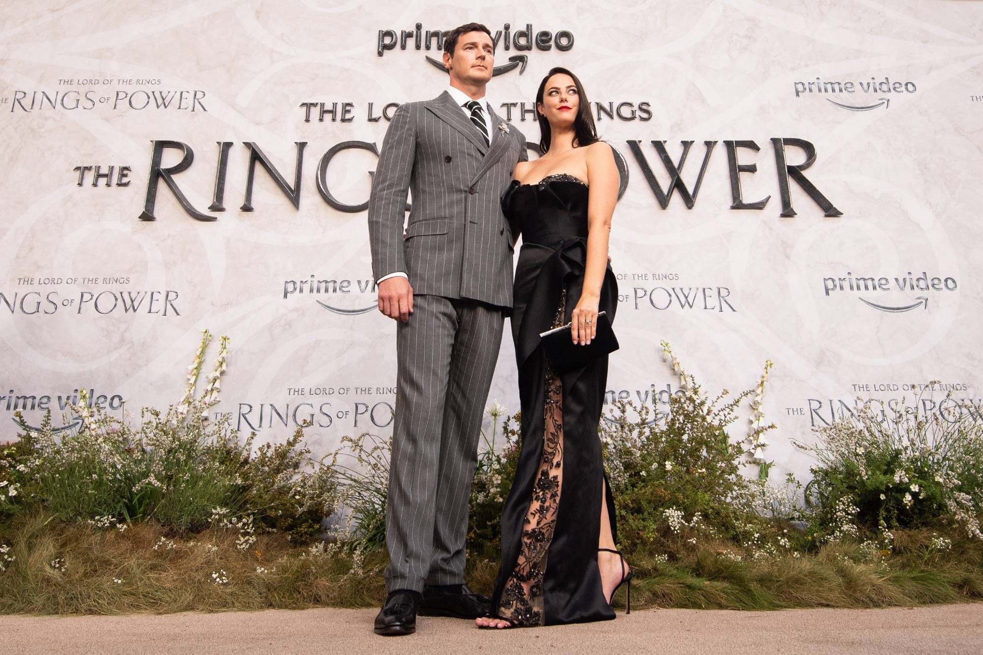 LONDON, ENGLAND - AUGUST 30: Benjamin Walker and Kaya Scodelario attend "The Lord of the Rings: The Rings of Power" World Premiere at Odeon Luxe Leicester Square on August 30, 2022 in London, England. (Photo by Jeff Spicer/Jeff Spicer/Getty Images for Prime Video )