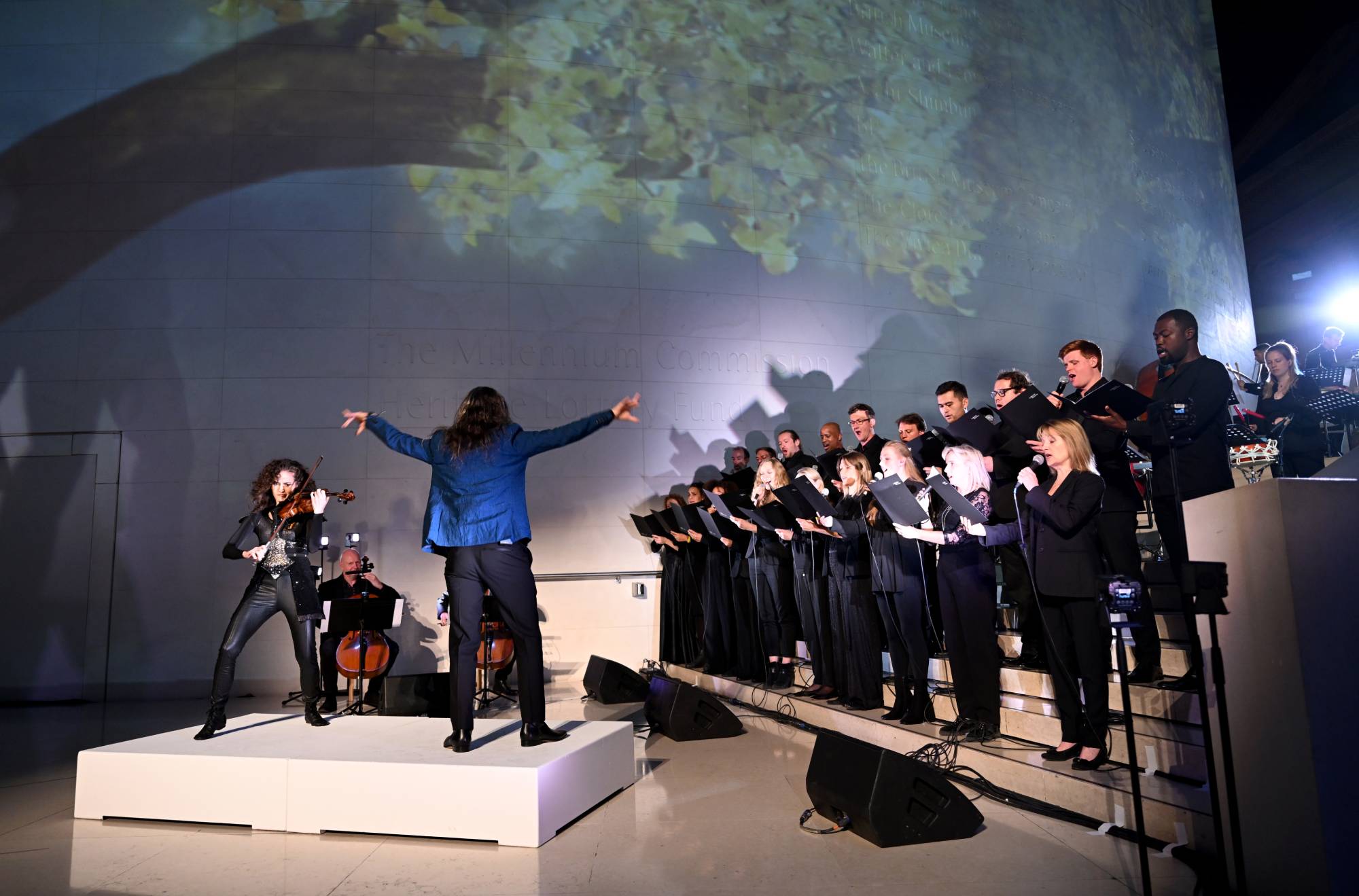 LONDON, ENGLAND - AUGUST 30:  Composer Bear McCreary performs at the afterparty for "The Lord of the Rings: The Rings of Power" world premiere at The British Museum on August 30, 2022 in London, England. (Photo by Jeff Spicer/Getty Images for Prime Video)