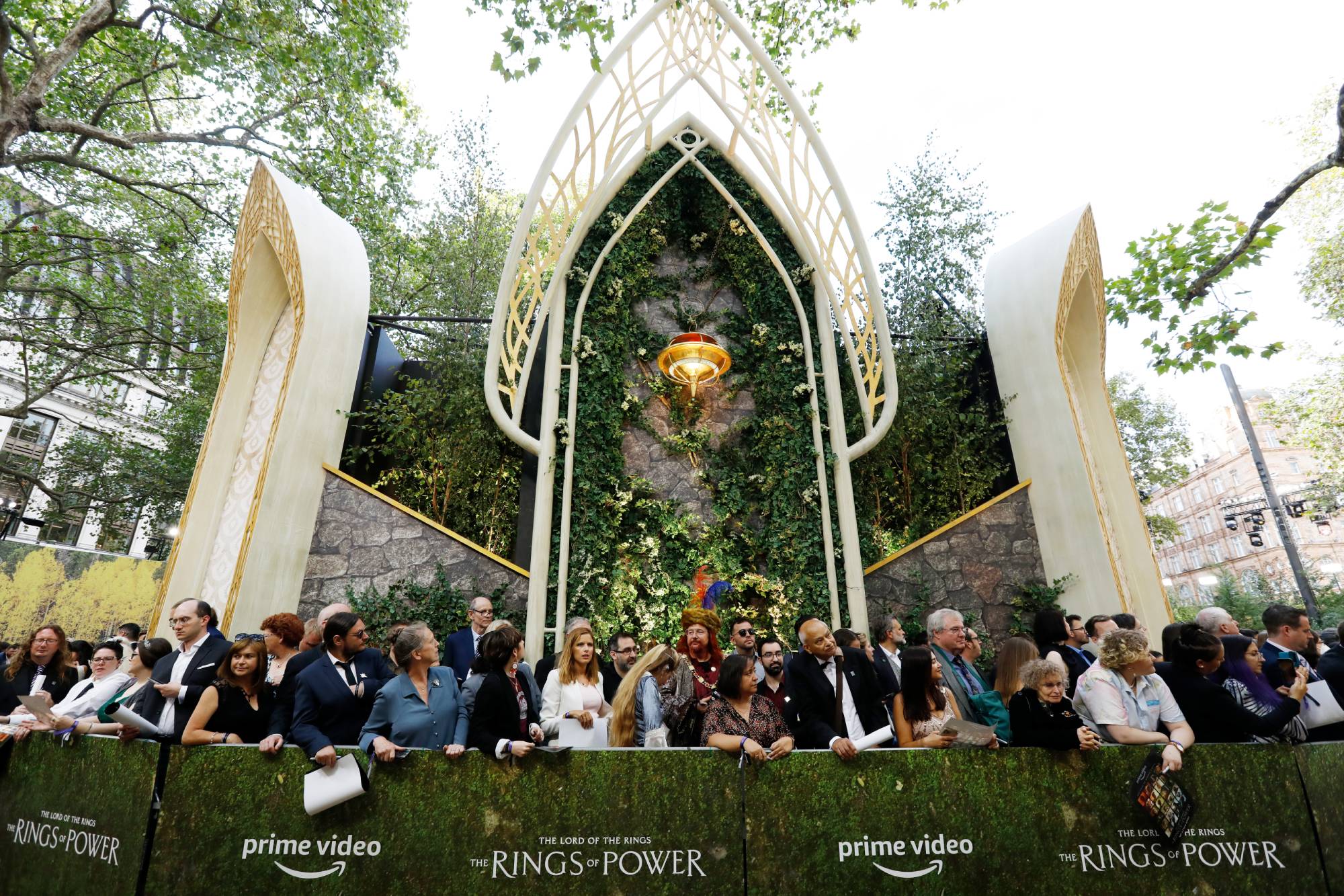 LONDON, ENGLAND - AUGUST 30: Fans attend "The Lord of the Rings: The Rings of Power" World Premiere at Odeon Luxe Leicester Square on August 30, 2022 in London, England. (Photo by Tristan Fewings/Tristan Fewings/Getty Images for Prime Video)