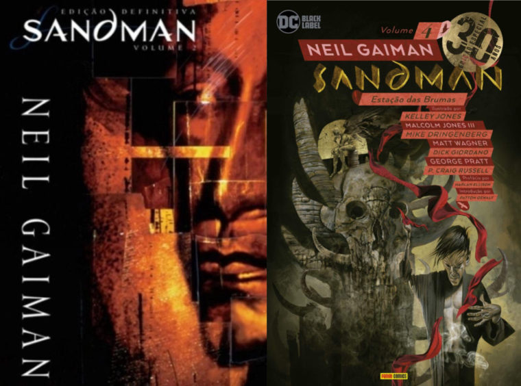 Capas das HQs de Sandman com a história Estação das Brumas
