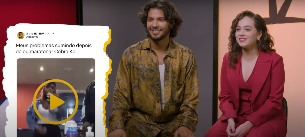 Elenco de Cobra Kai cai na zoeira e reage a memes brasileiros