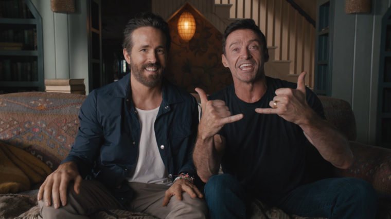 Imagem do vídeo em que Ryan Reynolds e Hugh Jackman falam sobre Wolverine em Deadpool 3