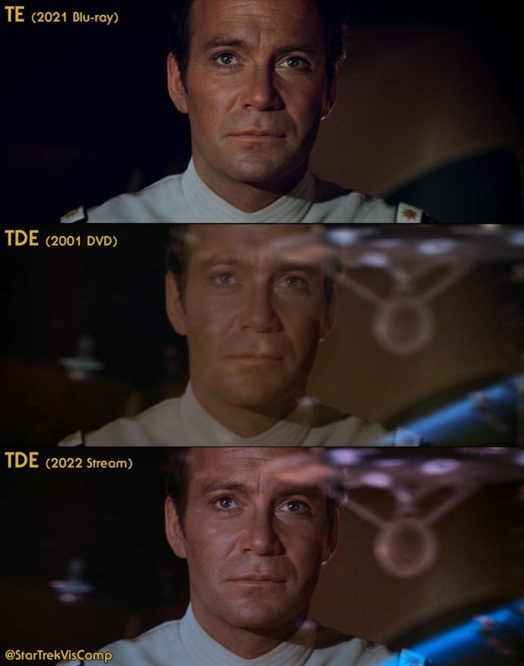 Comparação visual entre as versões de Jornada nas Estrelas - O Filme