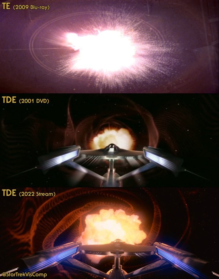 Comparação visual entre as versões de Jornada nas Estrelas - O Filme