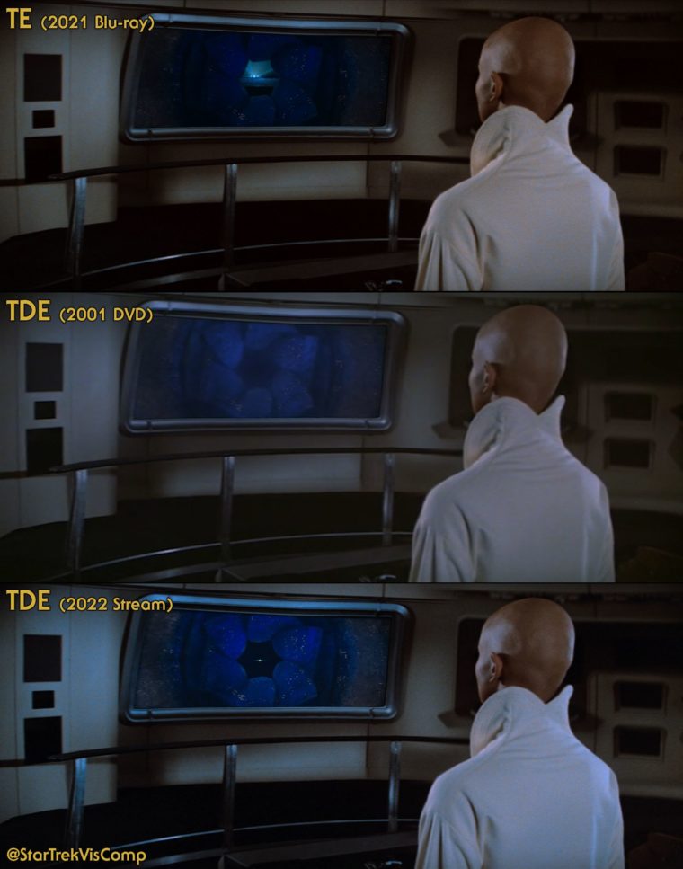 Comparação visual entre as versões de Jornada nas Estrelas - O Filme