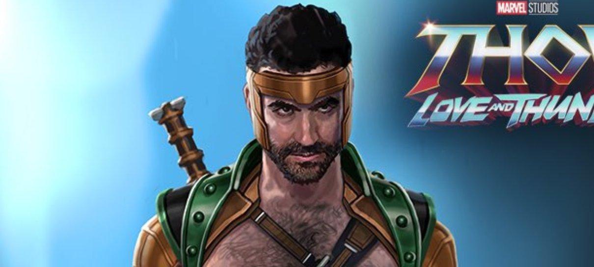 Arte conceitual de Thor: Amor e Trovão mostra Brett Goldstein como Hércules