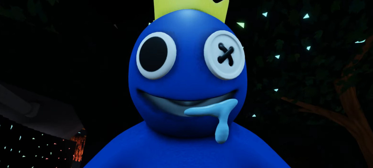 NÃO JOGUE RAINBOW FRIENDS AS 3 DA MANHÃ BICHO AZUL BABÃO (Roblox) 