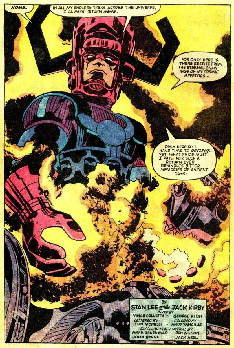 Arte do Galactus, vilão que surgiu nas HQs do Quarteto Fantástico